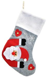 Vánoční bota z flísu Santa, 43 x 24 cm