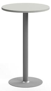 AJ Produkty Barový stůl VERTICUS, Ø700x1100 mm, světle šedá/stříbrná