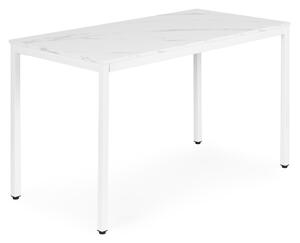 MODERNHOME Jídelní stůl Bridge 120 cm bílý mramor/bílý