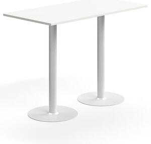 AJ Produkty Barový stůl ALVA, 1400x700x1000 mm, vysokotlaký laminát, bílá