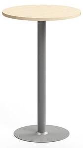 AJ Produkty Barový stůl VERTICUS, Ø700x1100 mm, bříza/stříbrná
