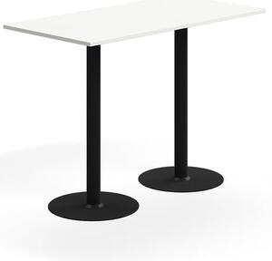 AJ Produkty Barový stůl ALVA, 1400x700x1000 mm, vysokotlaký laminát, černá/bílá