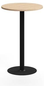AJ Produkty Barový stůl VERTICUS, Ø700x1100 mm, dub/černá