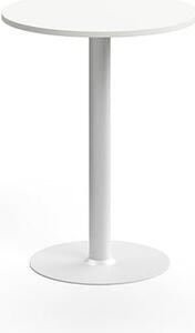 AJ Produkty Barový stůl ALVA, Ø700x900 mm, vysokotlaký laminát, bílá