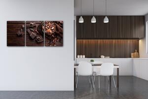 Impresi Obraz Zátiší s čokoládou - 150 x 70 cm (3 dílný)