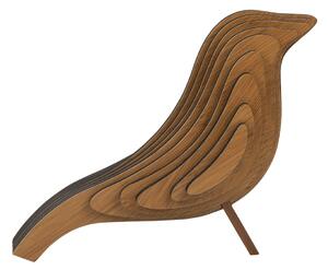 Soška Silueta ptáka malá dřevo 21.5cm Present Time (Barva-dřevo)
