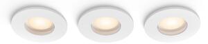 Hue Adore recessed koupelnové svítidlo kulaté 3x4,2W, 2000-6500K, IP44, bílá (3ks)