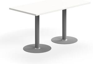 AJ Produkty Stůl VERTICUS, 1400x700x720 mm, bílá/stříbrná