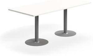 AJ Produkty Stůl VERTICUS, 1800x800x720 mm, bílá/stříbrná