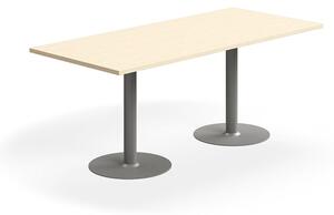 AJ Produkty Stůl VERTICUS, 1800x800x720 mm, bříza/stříbrná