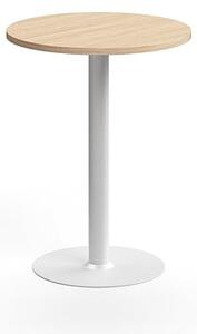 AJ Produkty Barový stůl VERTICUS, Ø700x900 mm, dub/bílá