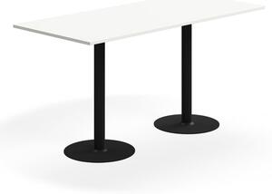 AJ Produkty Barový stůl ALVA, 1800x800x900 mm, vysokotlaký laminát, černá/bílá