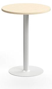 AJ Produkty Barový stůl VERTICUS, Ø700x900 mm, bříza/bílá