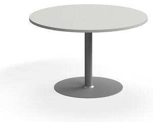 AJ Produkty Stůl VERTICUS, Ø1200x720 mm, světle šedá/stříbrná