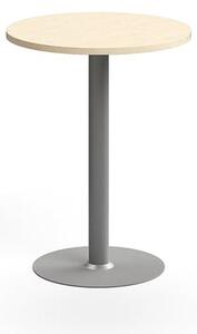AJ Produkty Barový stůl VERTICUS, Ø700x900 mm, bříza/stříbrná