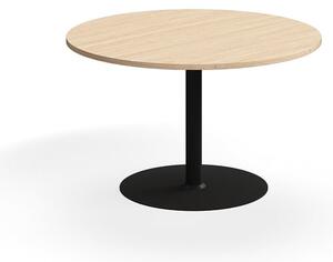 AJ Produkty Stůl VERTICUS, Ø1200x720 mm, dub/černá