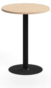AJ Produkty Barový stůl VERTICUS, Ø700x900 mm, dub/černá