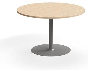 AJ Produkty Stůl VERTICUS, Ø1200x720 mm, dub/stříbrná