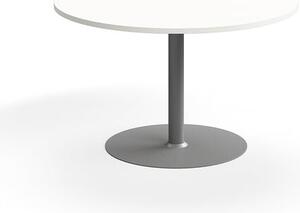 AJ Produkty Stůl VERTICUS, Ø1200x720 mm, bílá/stříbrná