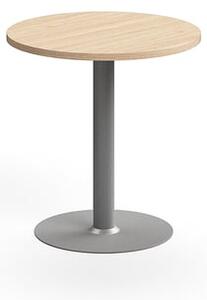 AJ Produkty Stůl VERTICUS, Ø700x720 mm, dub/stříbrná