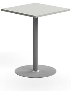 AJ Produkty Barový stůl VERTICUS, 700x700x900 mm, světle šedá/stříbrná