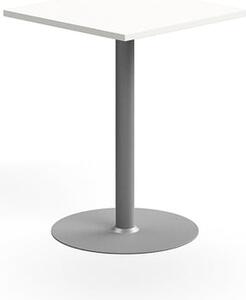 AJ Produkty Barový stůl VERTICUS, 700x700x900 mm, bílá/stříbrná