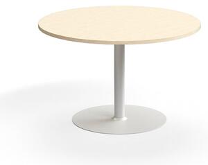 AJ Produkty Stůl VERTICUS, Ø1200x720 mm, bříza/bílá