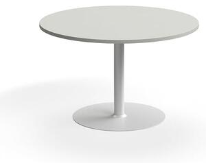 AJ Produkty Stůl VERTICUS, Ø1200x720 mm, světle šedá/bílá