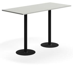 AJ Produkty Barový stůl VERTICUS, 1800x800x1100 mm, světle šedá/černá