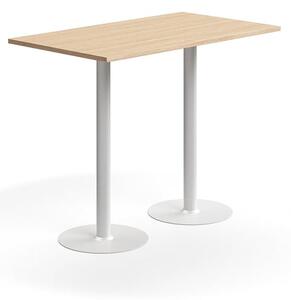 AJ Produkty Barový stůl VERTICUS, 1400x800x1100 mm, dub/bílá