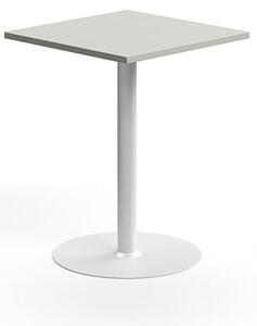 AJ Produkty Barový stůl VERTICUS, 700x700x900 mm, světle šedá/bílá