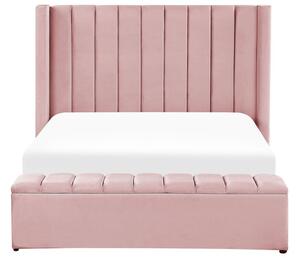 Manželská postel 140 cm Noya (růžová). 1081720