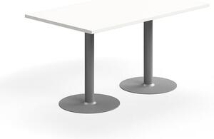 AJ Produkty Stůl VERTICUS, 1400x800x720 mm, bílá/stříbrná