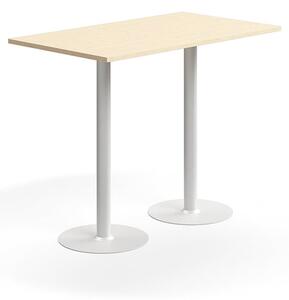 AJ Produkty Barový stůl VERTICUS, 1400x800x1100 mm, bříza/bílá