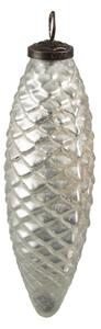 Vánoční cetka stříbrná 6*17 cm – 6x17 cm
