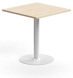 AJ Produkty Stůl ALVA, 700x700x720 mm, upevnitelný, vysokotlaký laminát, bílá/bříza