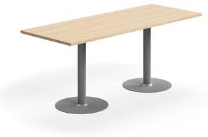 AJ Produkty Stůl VERTICUS, 1800x700x720 mm, dub/stříbrná