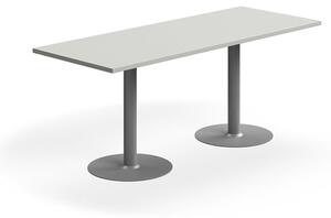 AJ Produkty Stůl VERTICUS, 1800x700x720 mm, světle šedá/stříbrná