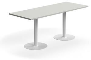 AJ Produkty Stůl VERTICUS, 1800x700x720 mm, světle šedá/bílá