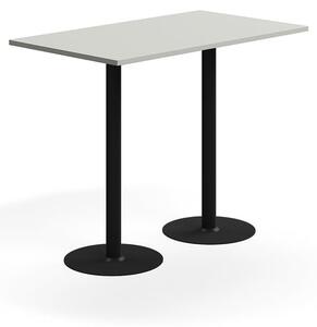 AJ Produkty Barový stůl VERTICUS, 1400x800x1100 mm, světle šedá/černá