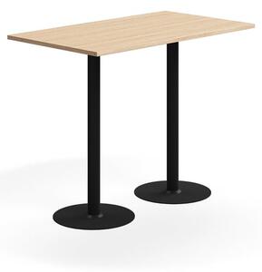 AJ Produkty Barový stůl VERTICUS, 1400x800x1100 mm, dub/černá
