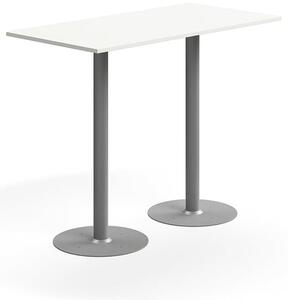 AJ Produkty Barový stůl ALVA, 1400x700x1000 mm, upevnitelný, vysokotlaký laminát, černá/bílá
