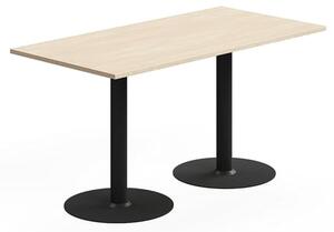 AJ Produkty Stůl ALVA, 1400x700x720 mm, upevnitelný, vysokotlaký laminát, černá/bříza