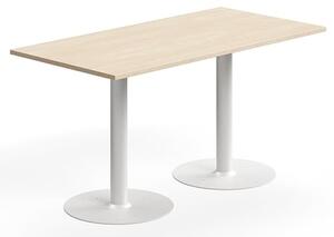 AJ Produkty Stůl ALVA, 1400x700x720 mm, upevnitelný, vysokotlaký laminát, bílá/bříza