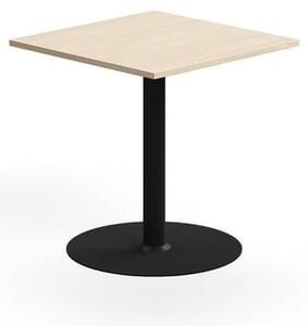 AJ Produkty Stůl ALVA, 700x700x720 mm, vysokotlaký laminát, černá/bříza
