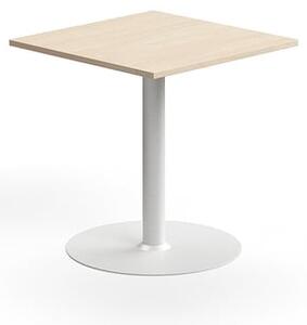 AJ Produkty Stůl ALVA, 700x700x720 mm, vysokotlaký laminát, bílá/bříza