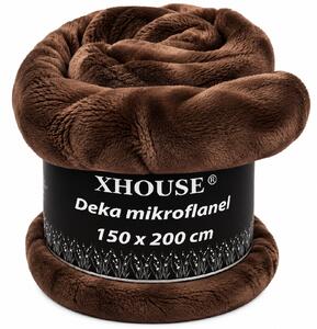 Bazyl.cz Mikroflanelová deka 150x200 cm. - Tmavě hněda