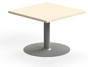 AJ Produkty Konferenční stolek VERTICUS, 700x700x500 mm, bříza/stříbrná