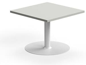 AJ Produkty Konferenční stolek VERTICUS, 700x700x500 mm, světle šedá/bílá