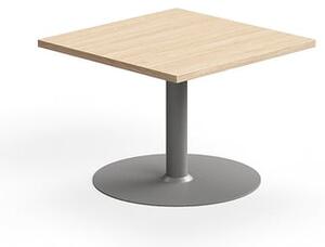 AJ Produkty Konferenční stolek VERTICUS, 700x700x500 mm, dub/stříbrná
